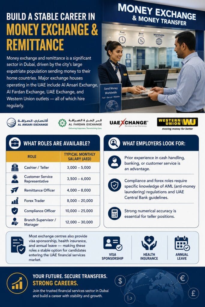 Money Exchange Jobs In Dubai.